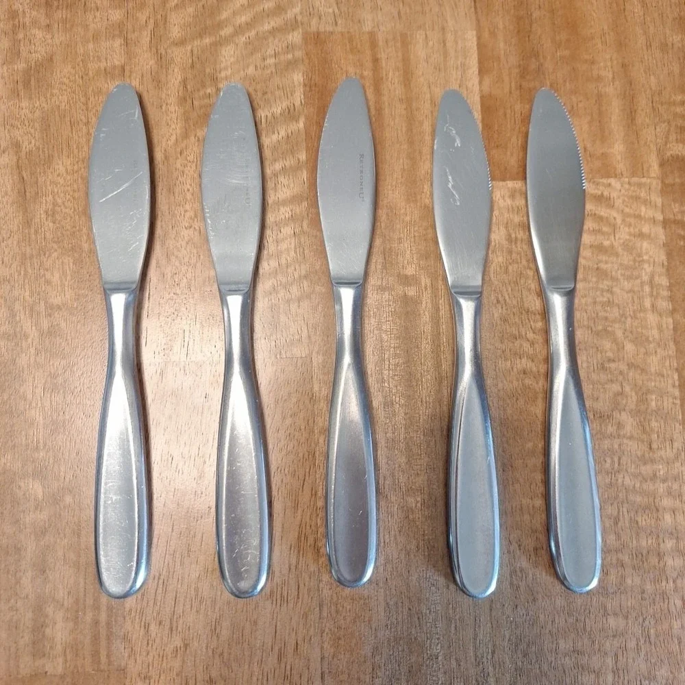 5 pcs Retroneu Tivoli Contour Satin 18/10 Stainless 8 1/4